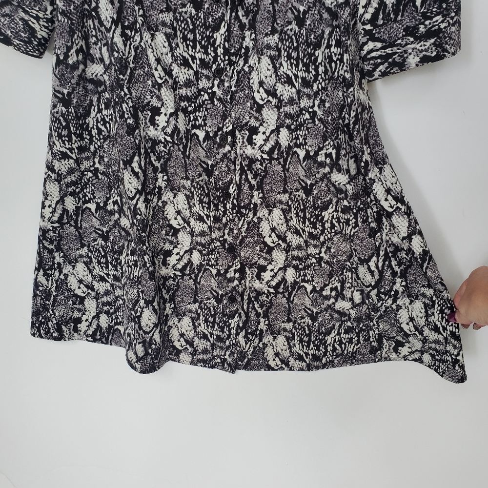 AGB Snakeprint B&W Shirt dress Sz 4 - EUC - Picture 6 of 8